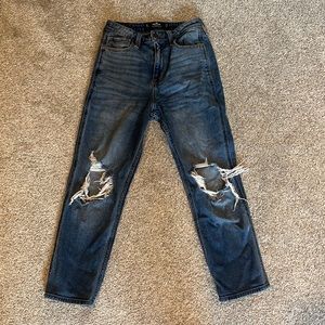 Blue skinny ripped jeans